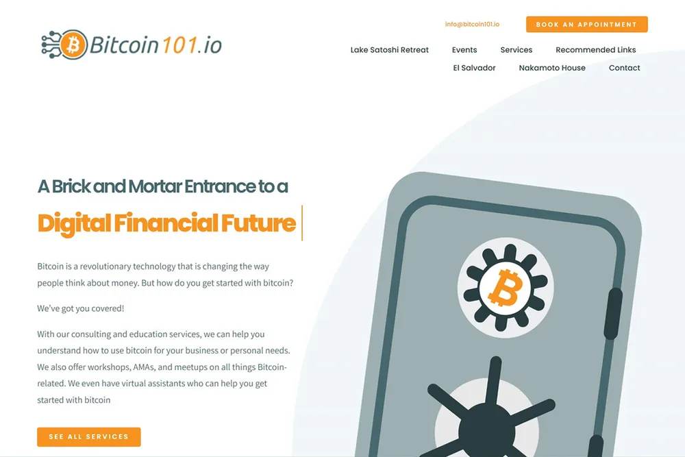 Screenshot of the Bitcoin 101 website