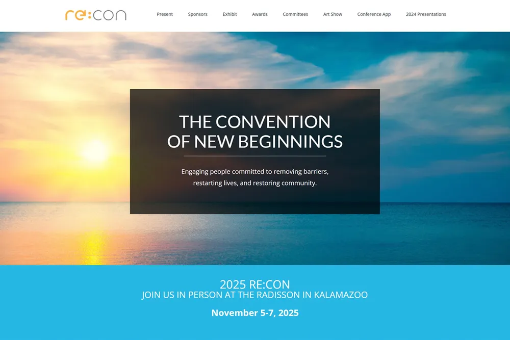 Screenshot of the Michigan ReCon website