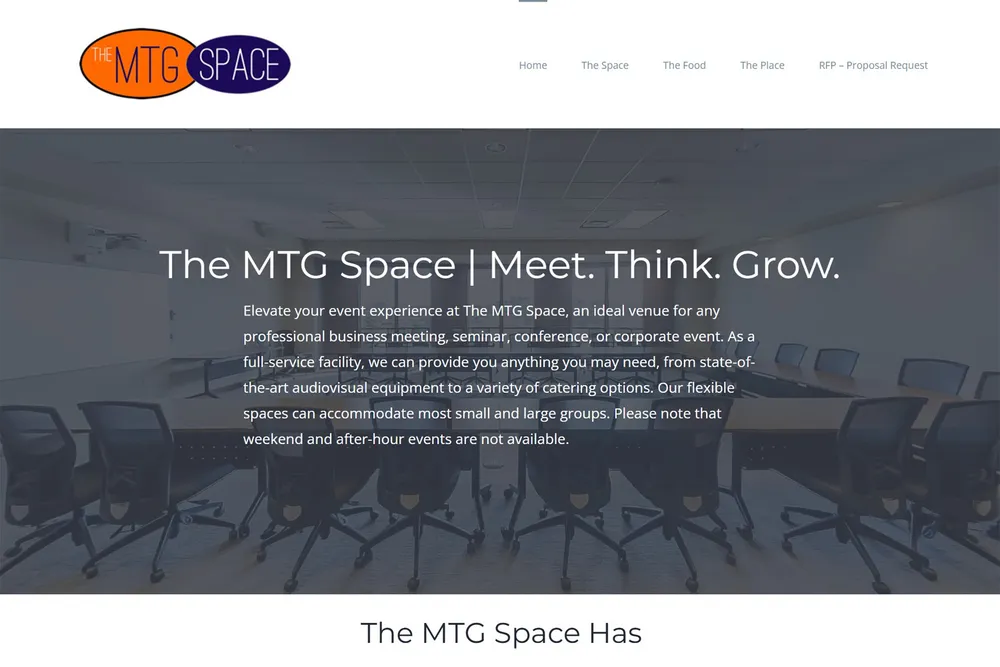Screenshot of the The Meeting Space website